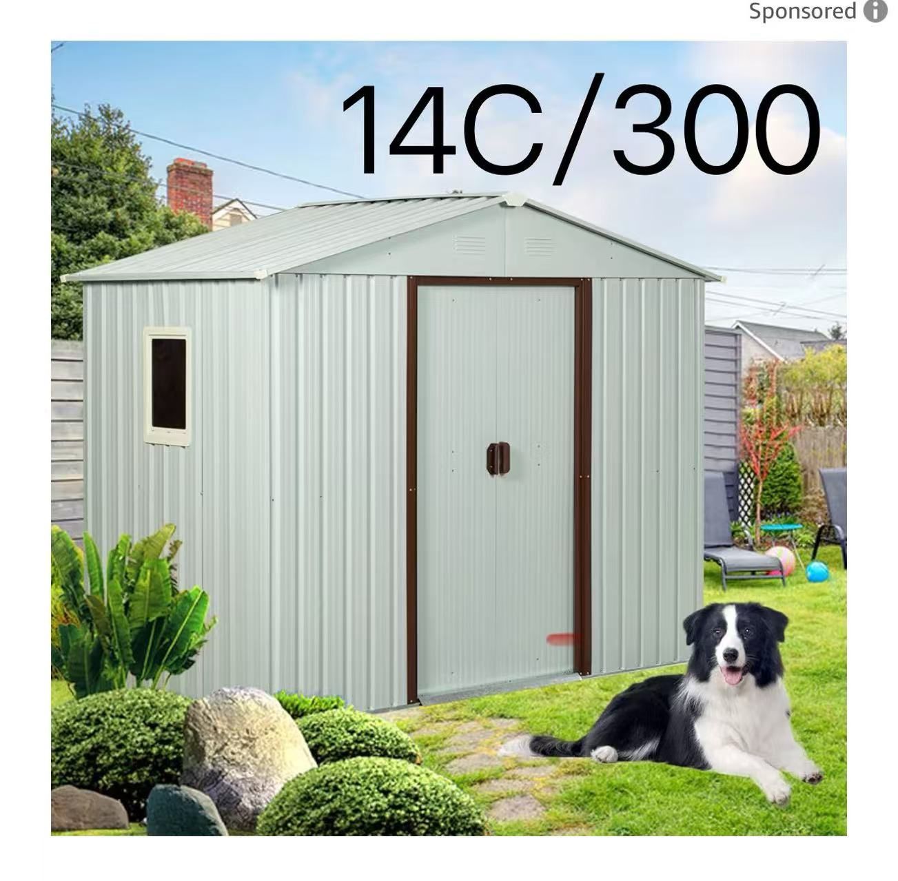 6x5 ft Outdoor Metal Storage Shed with Lockable, Tool Shed with Foundation for Garden, Backyard, Patio, White