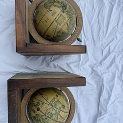Vintage Globe Book Ends —Very Cool—