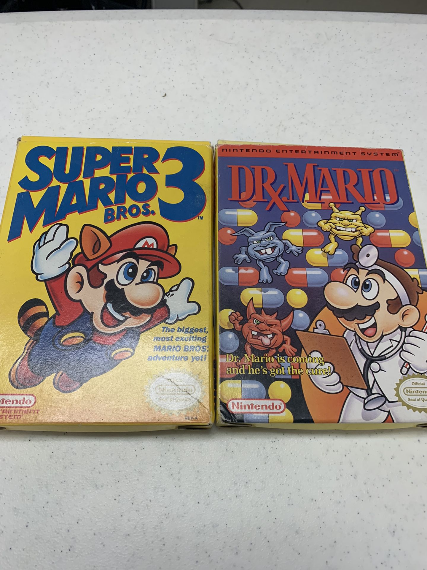 Super Mario 3 & Dr Mario Complete Nintendo NES 