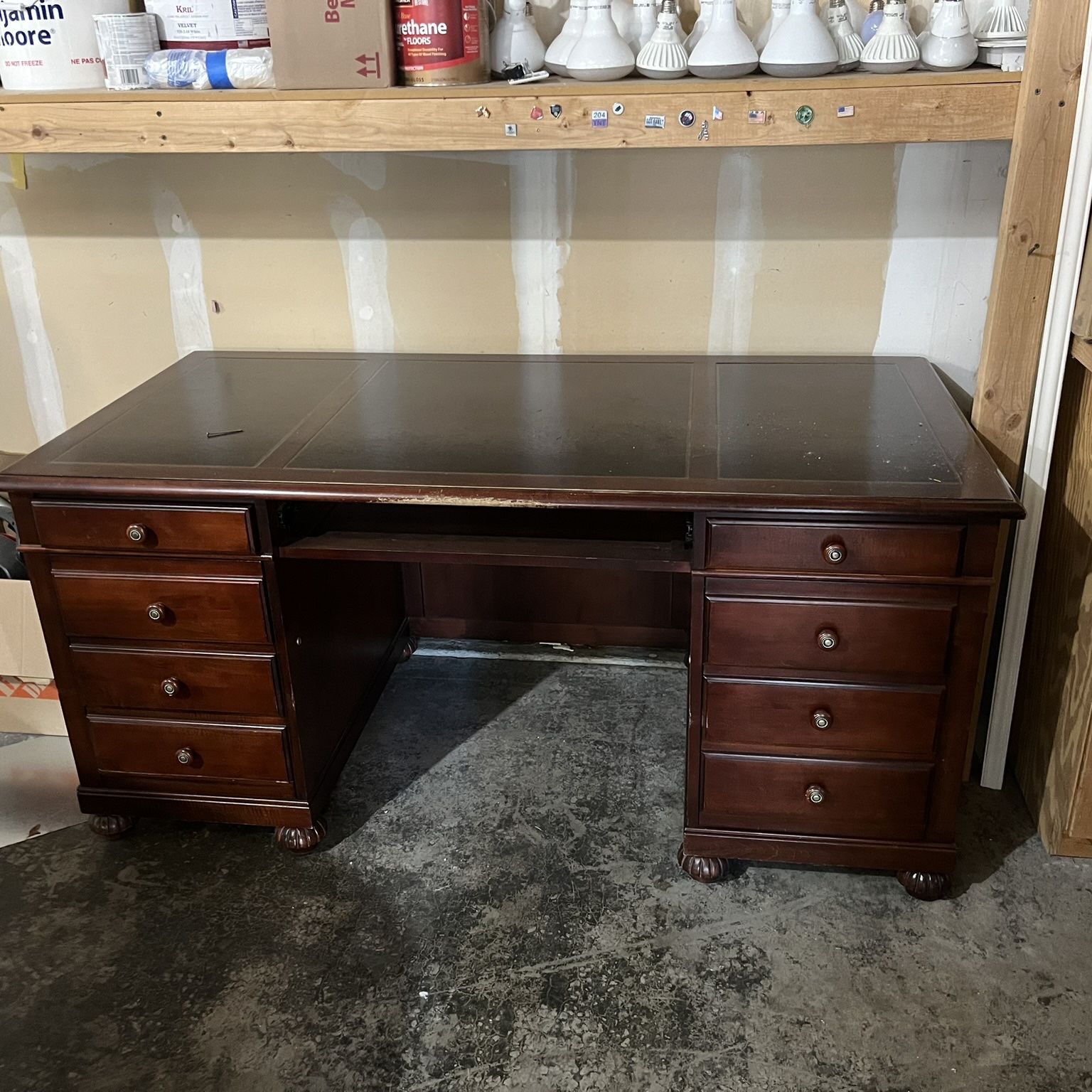 Ethan Allen British Classics Computer Executive Desk - Maple Cinnabar