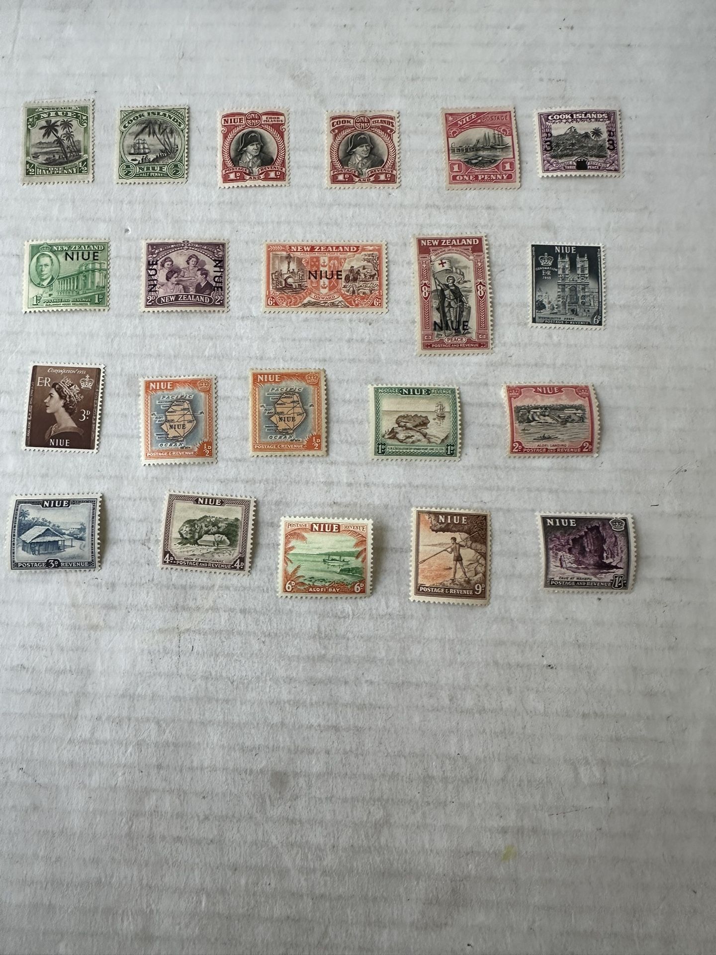 Niue Collection Of 21 Mint Hinged Stsmps