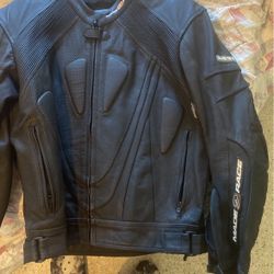 Made 2 Race Leather Moto Jacket sz 42 Men’s