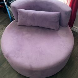Purple Swivel Lounge Chair 