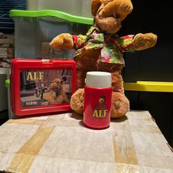 1987 Alf Lunchbox W/ Thermos + Doll