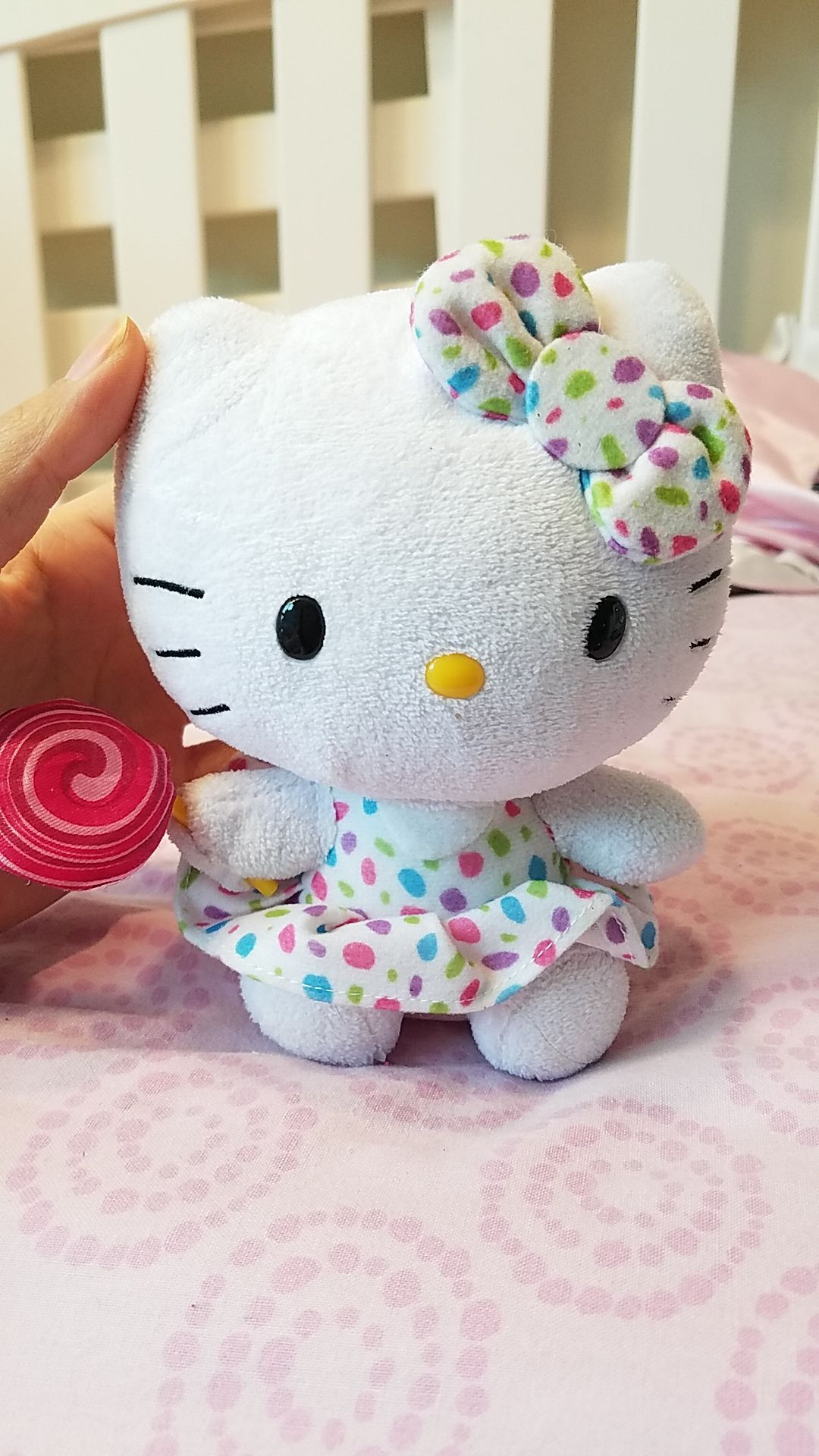 Small hello kitty plush with lollipop