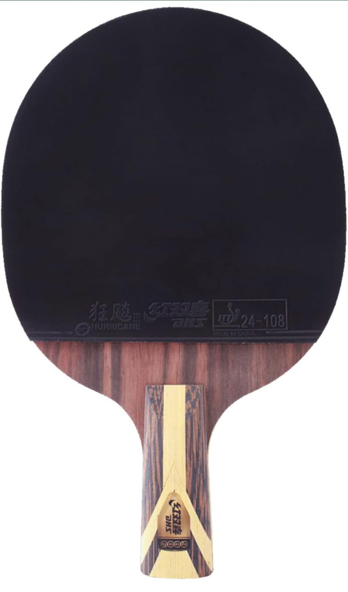 DHS 9 Star 9006 Table Tennis Racket, Professional 5 Wood 2 ALC Offensive Ping Pong Paddle Blade with Hurricane 3 Sticky Rubber