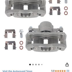 Autoround 19B2584 19B2585 Front Disc Brake Caliper Assembly with Bracket Compatible with Honda Accord 2003-2012, Acura CL 01-03/ TL 99-08/ TSX 04-14/ 
