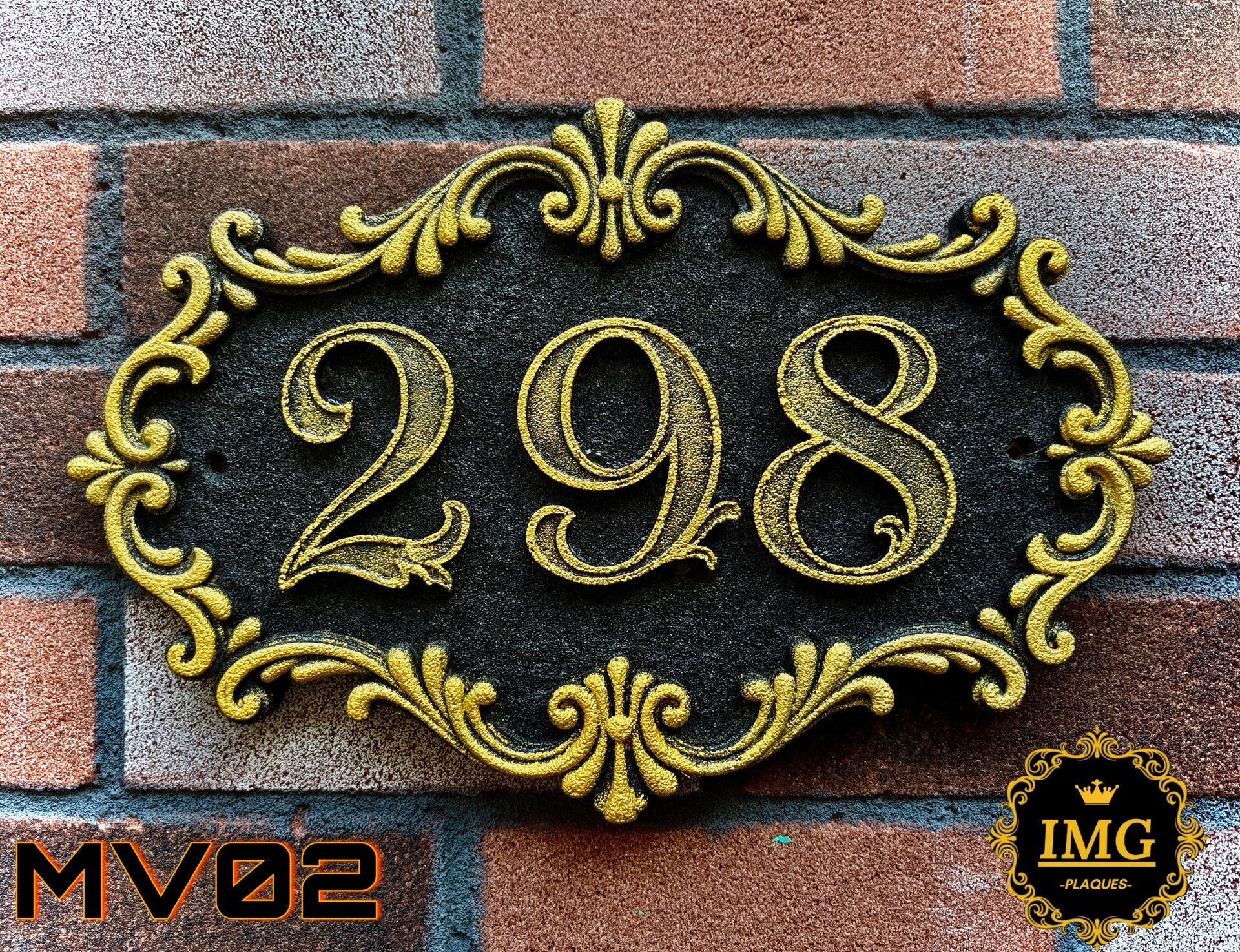 Custom House Number Plaque – Outdoor Address Plate