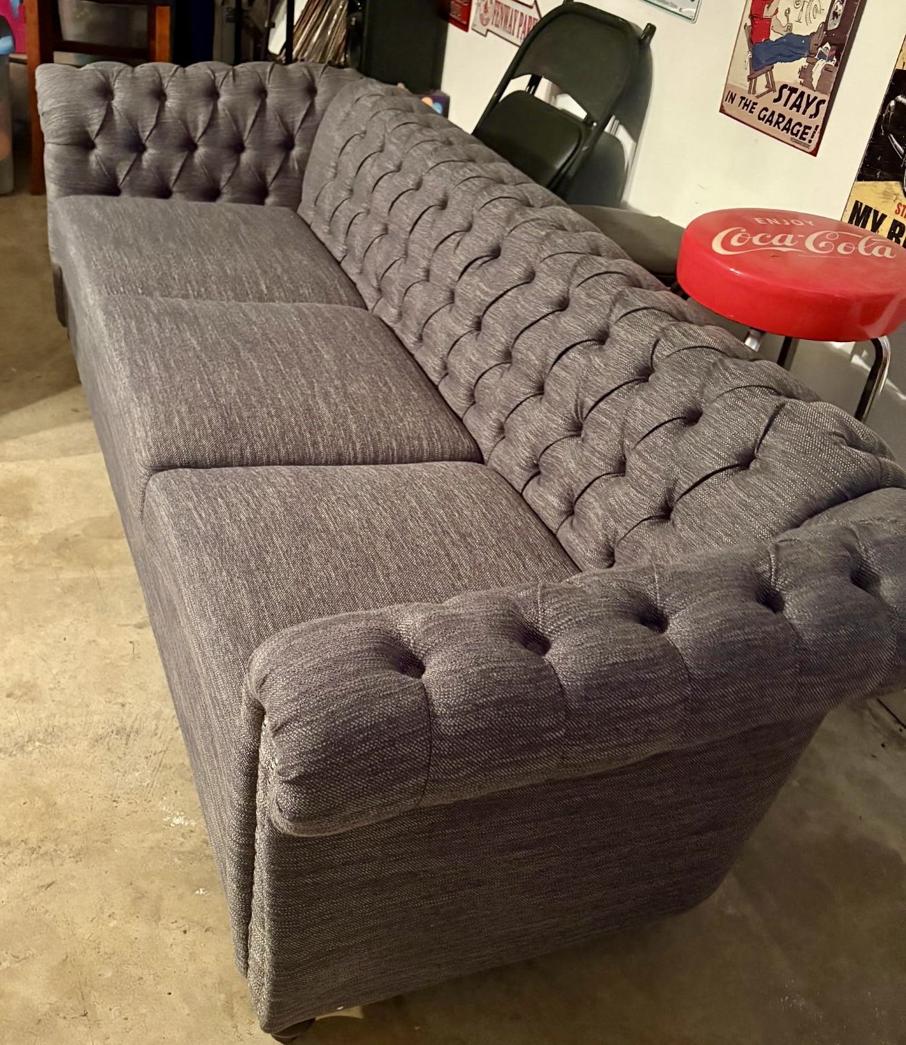 Gray Sofa And recliner set