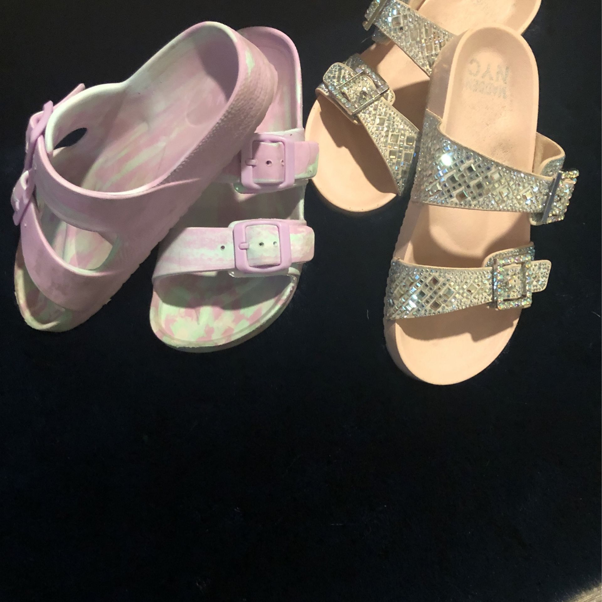 5-pair.. Girls Summer Sandals 🌞 Size 13- 2 Kids