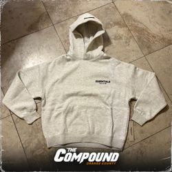 Essentials - Hooded Sweatshirt - Light Oatmeal - Small / Medium - New