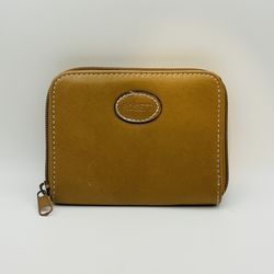 Rosetti Brown Faux Leather Woman's Credit Card Coin Purse Small Zipper Wallet