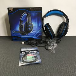 Beexcellent GM-3 Pro Wired Gaming Headset with Mic, LED Lights and Volume Control Stereo Over-Ear Bass Noise Cancelling