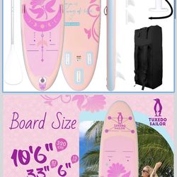 🔥Brand new🔥 10'6"/11' Inflatable Stand Up Paddle Board with SUP Accessories, Anti-Slip EVA Deck and Large Fin, Paddle Boards for Adults & Youth of A
