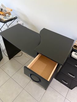 Black desk office