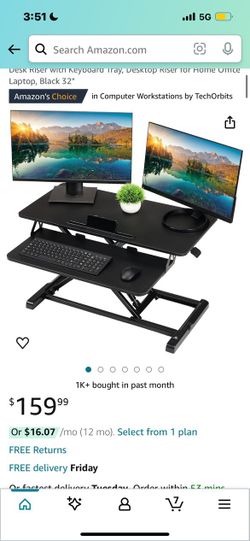 Desk Riser With Keyboard Tray 