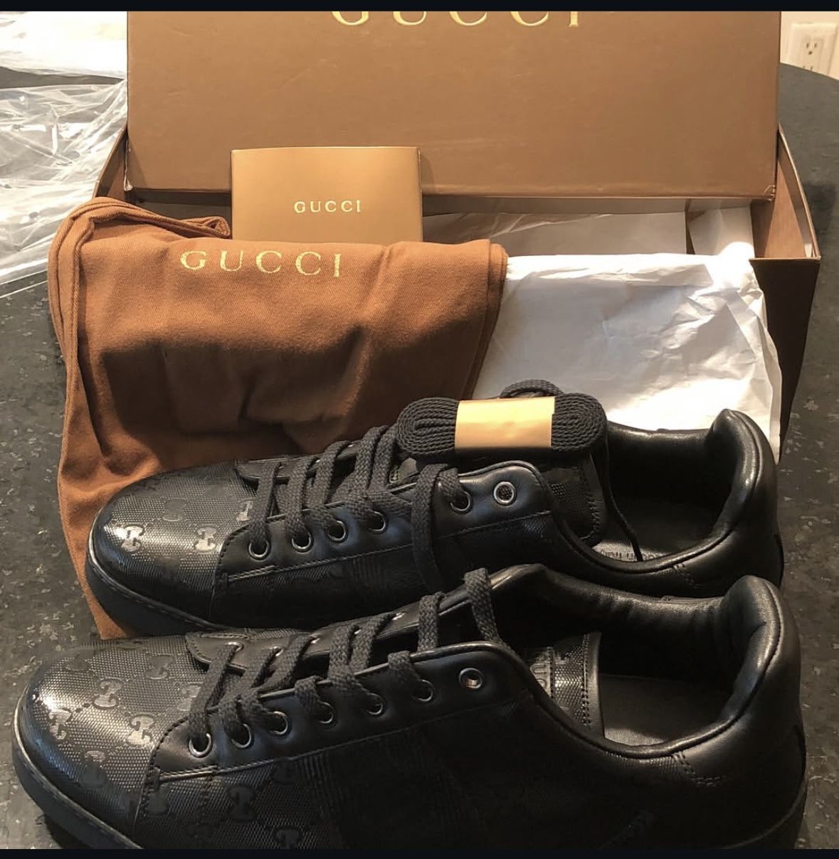 Gucci Men’s Sneaker, black, 11.5