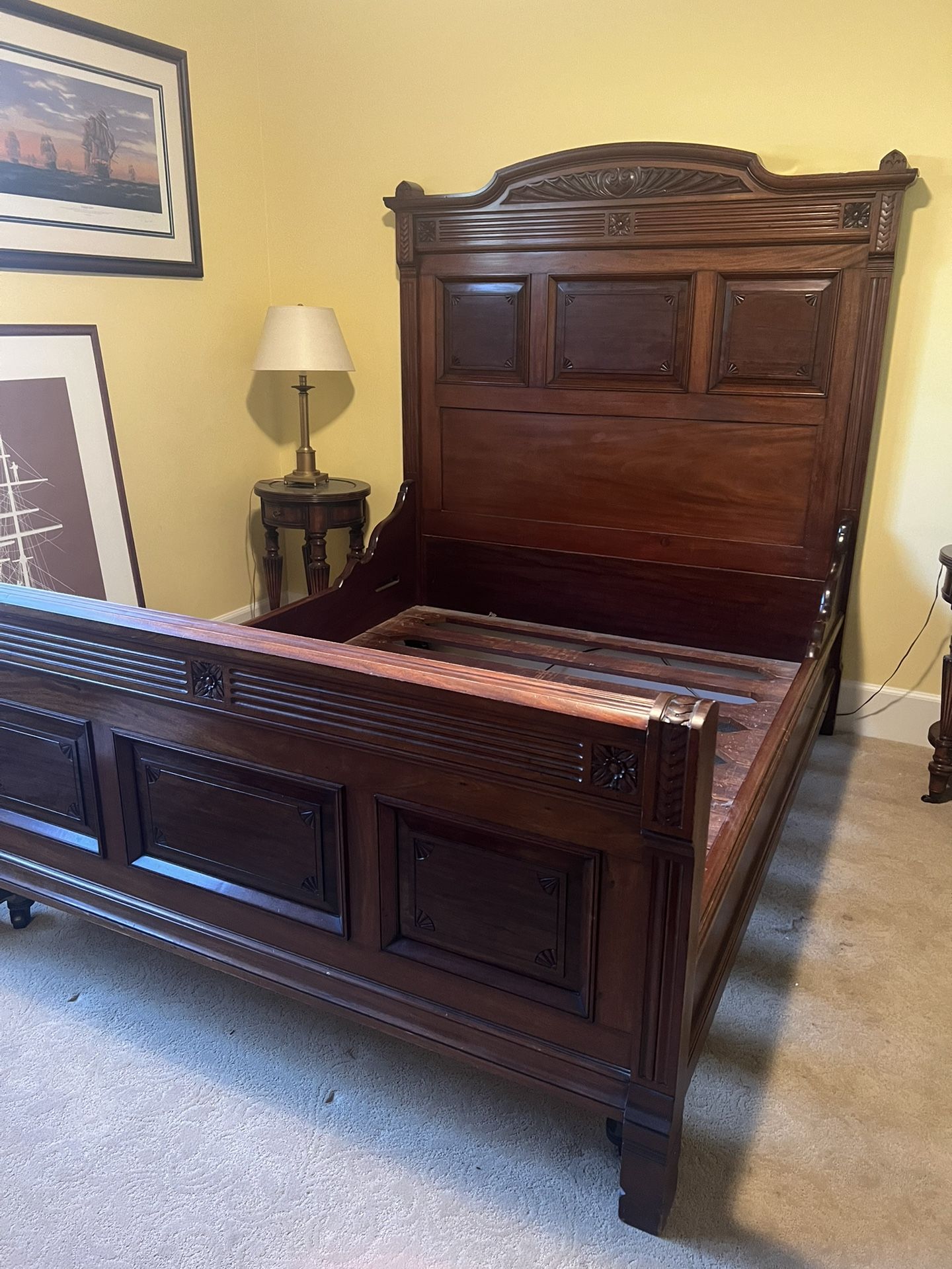 Solid Mahogany 19th C Antique Bedroom Set - Gorgeous