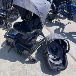 Stroller With Infant Car seat And Two Bases 