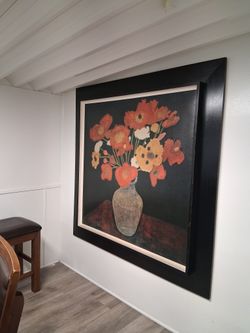 Large Framed Print Of Poppy Bouquet 