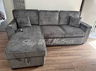 New dark gray sofa bed