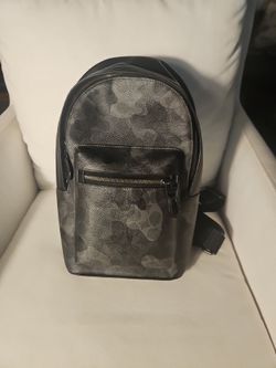 NWT Coach CW312 Men’s West Pack Camo Print Signature Canvas/Gunmetal/Grey Multi