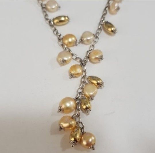 Silver Pearl 16'' Necklace