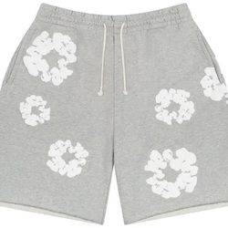 Denim Tears Cotton Wreath Shorts Grey Size Large