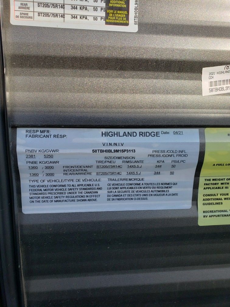 2021 Highland Ridge Open Range