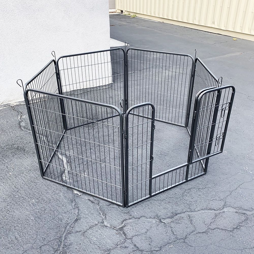$85 (New) Heavy duty 32” tall x 32” wide x 6-panel pet playpen dog crate kennel exercise cage fence 