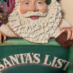 5ft Tall  Santa Claus Christmas Menu Chalkboard Standing Display