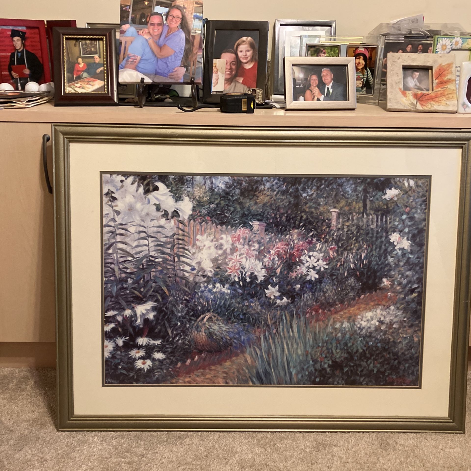 Large Framed Floral Print