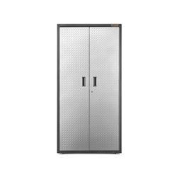 Steel garage cabinet in sliver thread