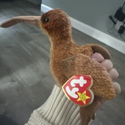 TY Beanie Baby BEAK Kiwi Bird Super Rare  Only 1 Green Marking Error Color