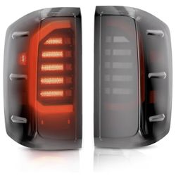 Smoked LED Tail Lights Compatible with 2014-2018 Chevy Silverado 1500 Pair