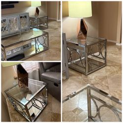 Glass Tables With Lamps $275