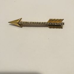 Vintage Rhinestone Cupid Arrow Pin