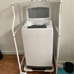 Magic Chef Washer/Dryer/Rack/Roll Cart Set