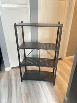 4-Level Foldable Shelving – Brand New – $35 Brand new, 4-level foldable shelving unit. Great for storage, garage, pantry, or organizing your home.