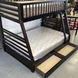 Furniture, Mattress, Boxspring, Bunk, Bed, Bed Frame, Chest Dresser, Mirror, Nightstand Table