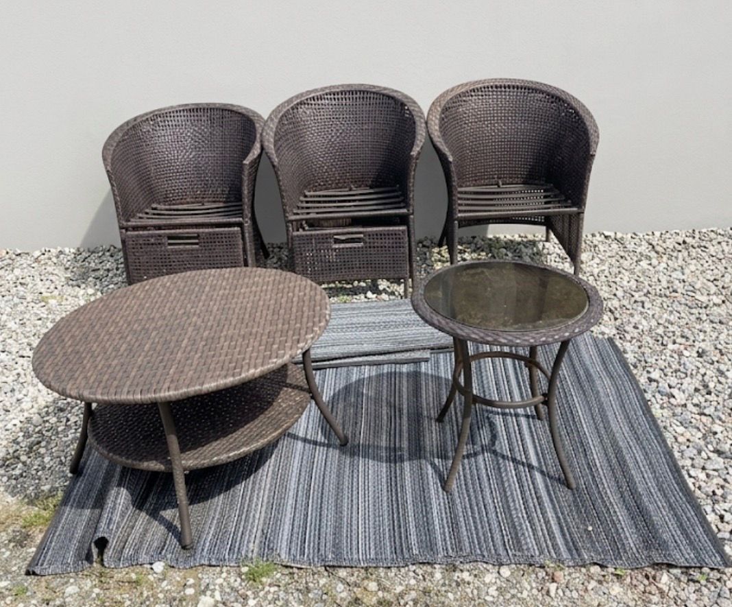 BARGAIN: 5-Piece Wicker Patio Set – $125 (Compare at $600+ NEW)