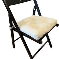 Four folding chairs with cushion IKEA FRÖSVI / TERJE