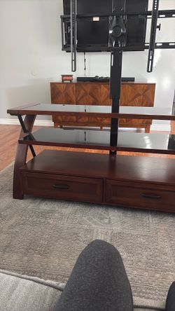 Tv stand with drawers and shelves