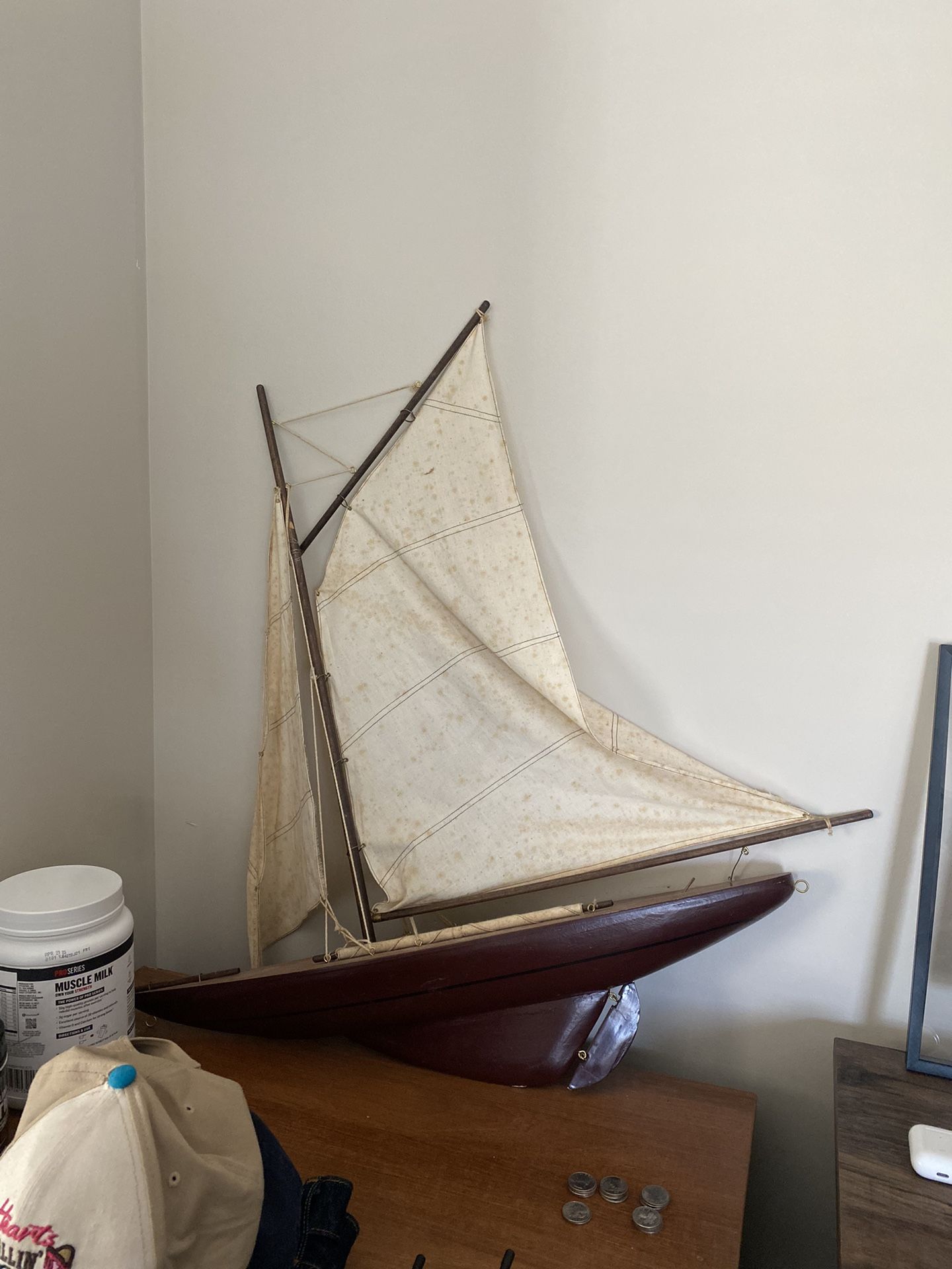 Vintage Wooden Sailboat