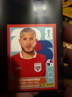 2026 World Cup panini sticker card Cristian Martinez red border card