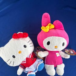 Hello Kitty And Melody Plushy