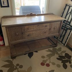 Antique Sideboard Buffet Cabinet 