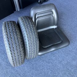 Loadstar Trailer Tires Set of 2 and Mower Seat 