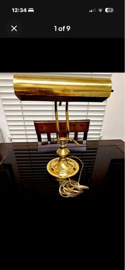Vintage Brass Adjustable Piano Desk Lamp - Mid-Century Double-Arm Banker's Task