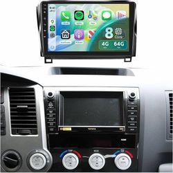 4Core 4G+64G Car Radio Stereo for Toyota Tundra 2007-2013 (JBL Compatible), Wireless CarPlay Android Auto, GPS WiFi, 10" Touch Screen, Bluetooth AHD B